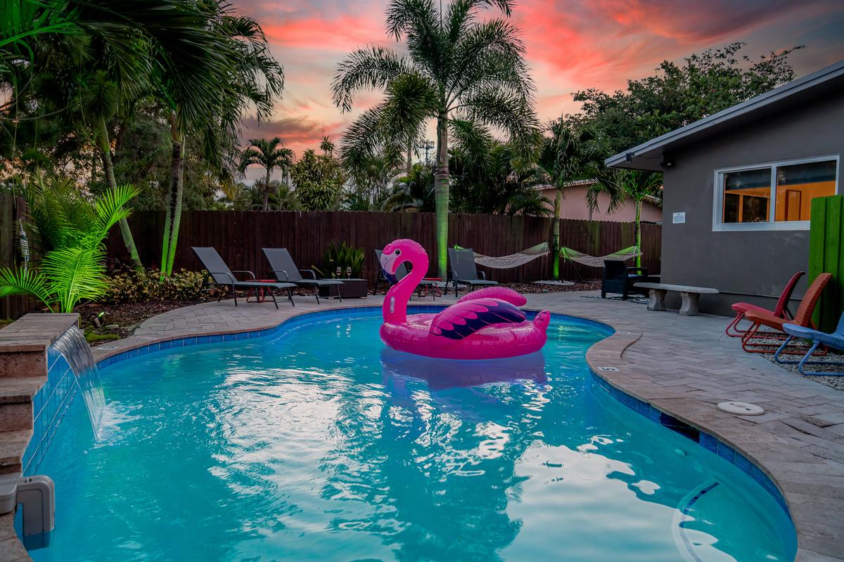 You have the heated pool all to yourselves